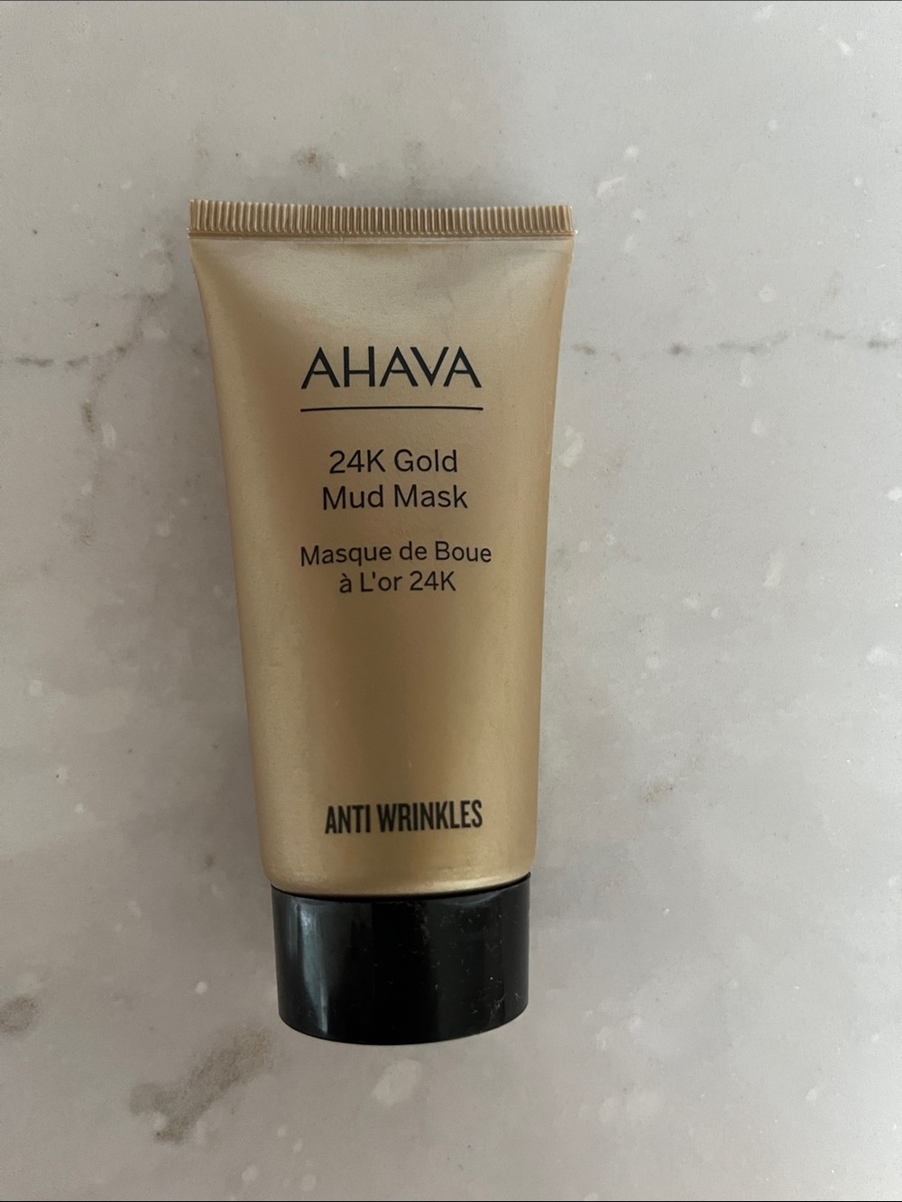 AHAVA 24K Gold Mud Mask — Gold and Black Tube